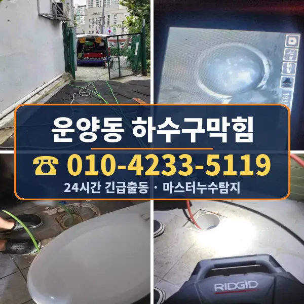 운양동 하수구막힘